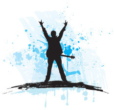 Rock star silhouette