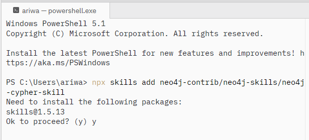 Zed terminal showing the npx skills add command with install prompt
